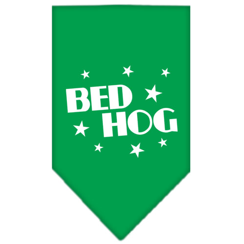 Bed Hog Screen Print Bandana Emerald Green Small